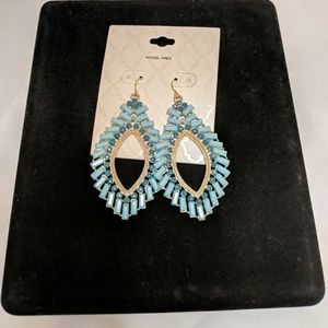 Gold and turquoise earrings